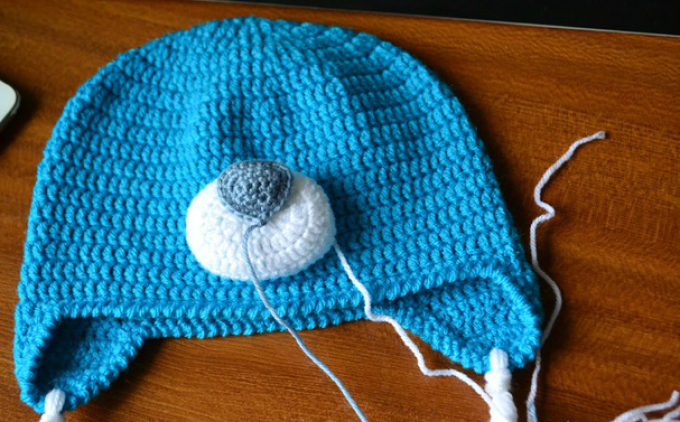 Hat Mishka Teddy Crochet: Langkah 6