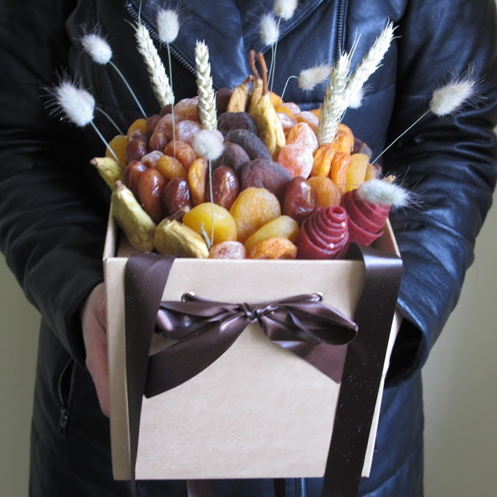 Bouquet comestible dans la boîte