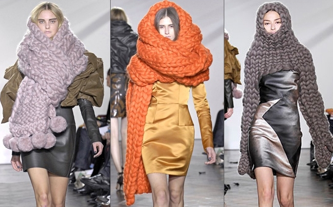 Wide scarves from world designers