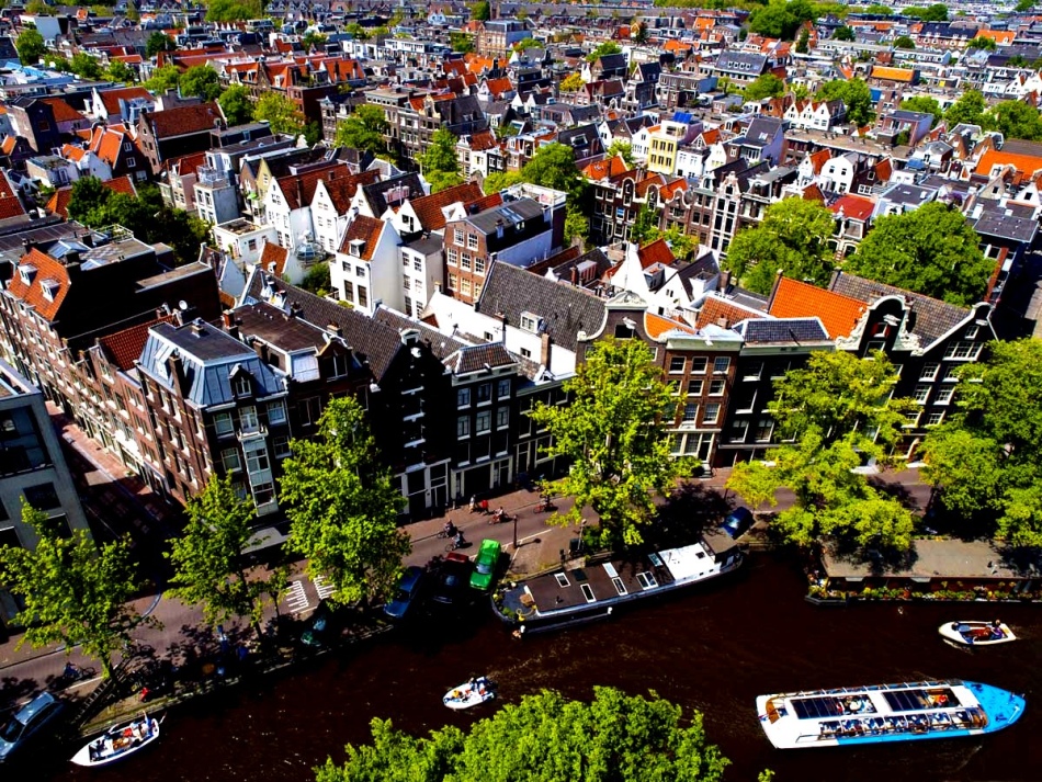 Amsterdam z višine ptice