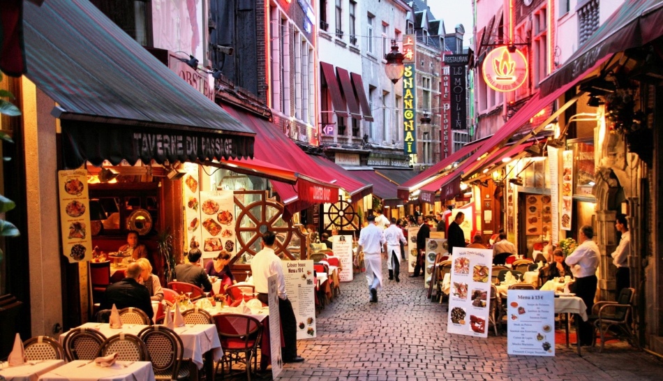 Уличные кафе в бельгии