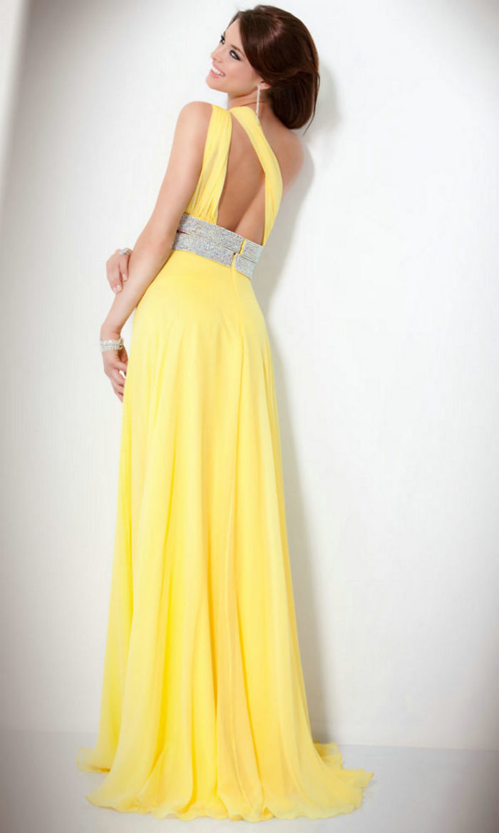Обворожительное лимонное платье-ампир для выпускного-2023