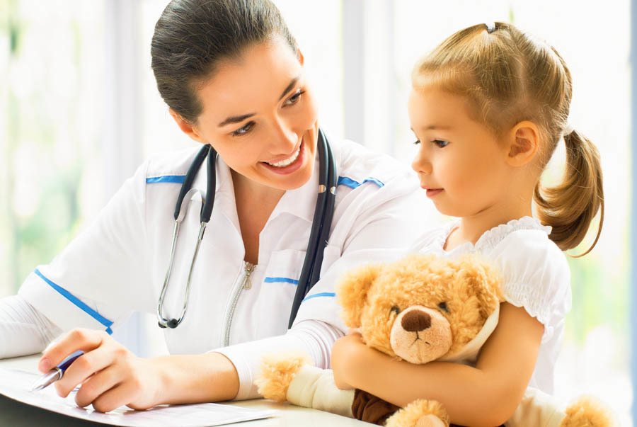 Girl with ADHG in the sanatorium for treatment