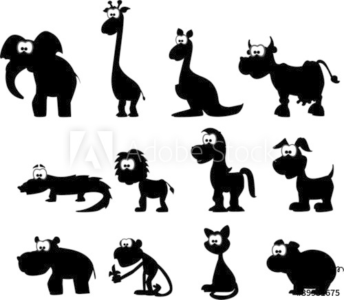 Animal stencil for children - template