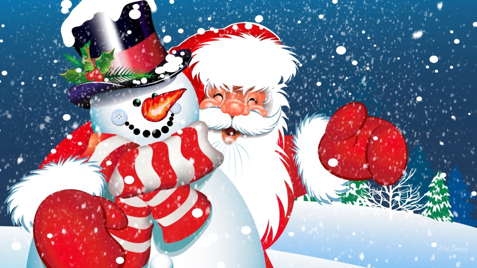 Fairytale Bonne année Félicitations dans les versets du Père Noël