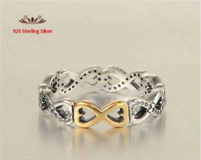 Женские и мужские серебряные кольца с золотыми вставками на алиэкспресс