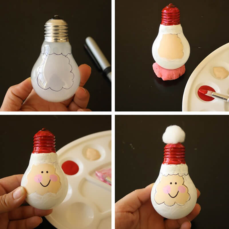 Beginilah Santa Claus dibuat dari bola lampu