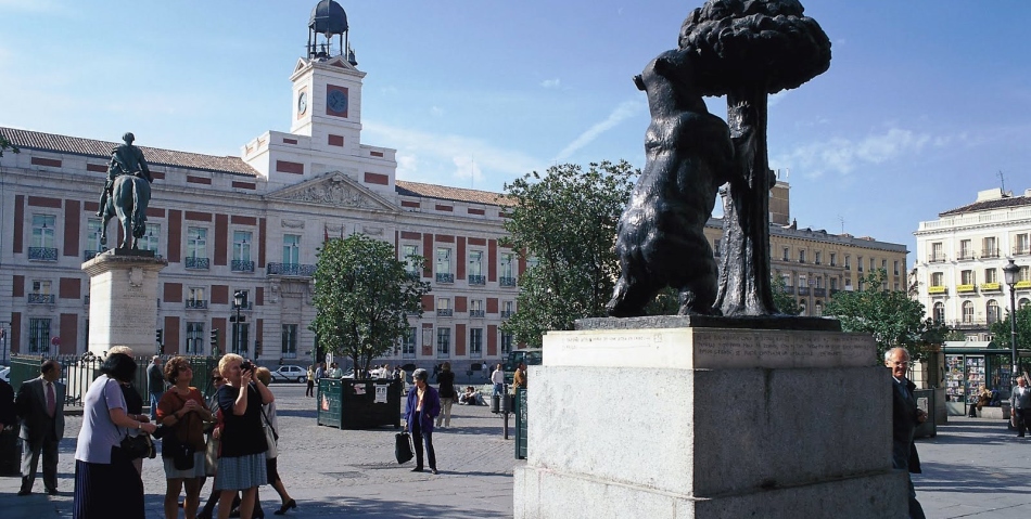 Puerta del Sol Square di Madrid, Spanyol