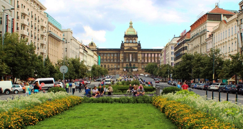 Vaclavskaya Square in Prague, Czech Republic