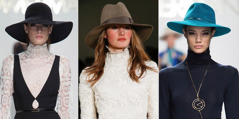 Casquettes à la mode, fourrure et feutre pour filles - chapeaux avec champs