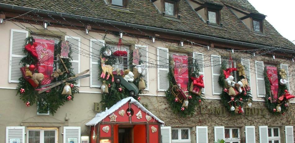 Strezburg utcái karácsonykor, Franciaország