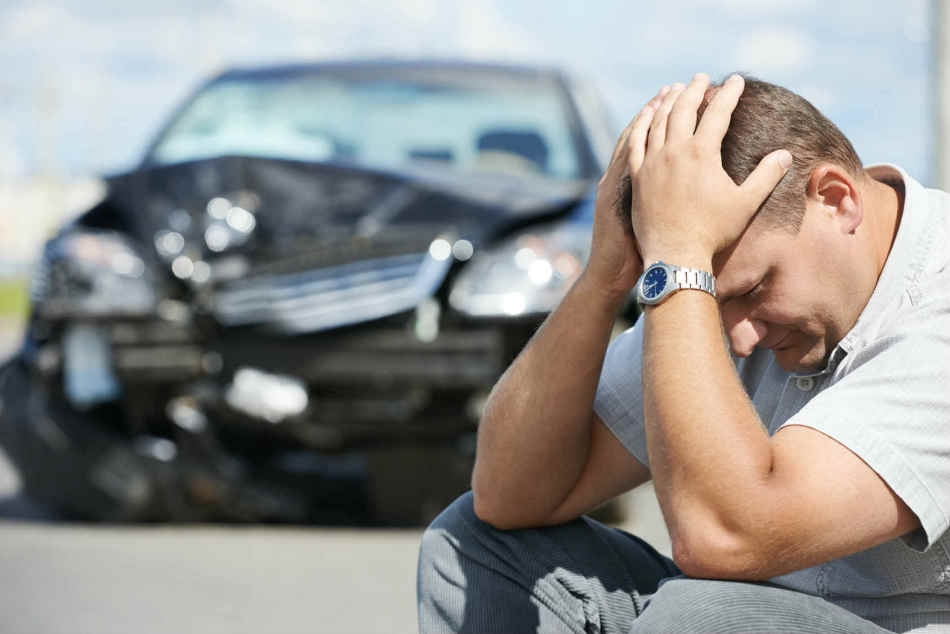 Driver in an accident