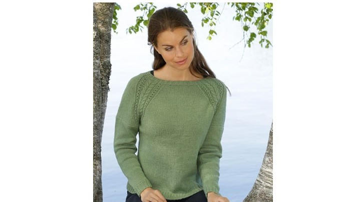 Beautiful jumper female knitting needles Raglan