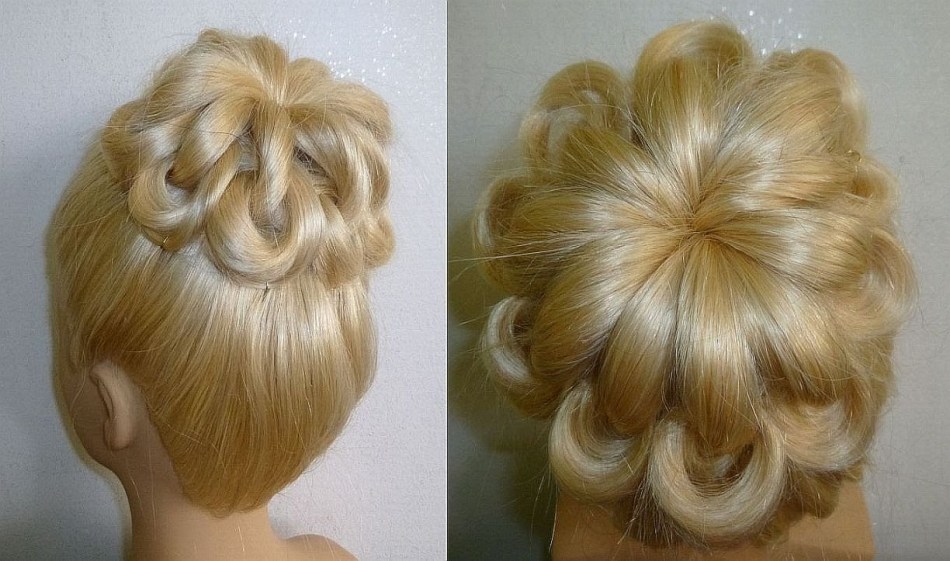 Children's hairstyle shell for evening exit