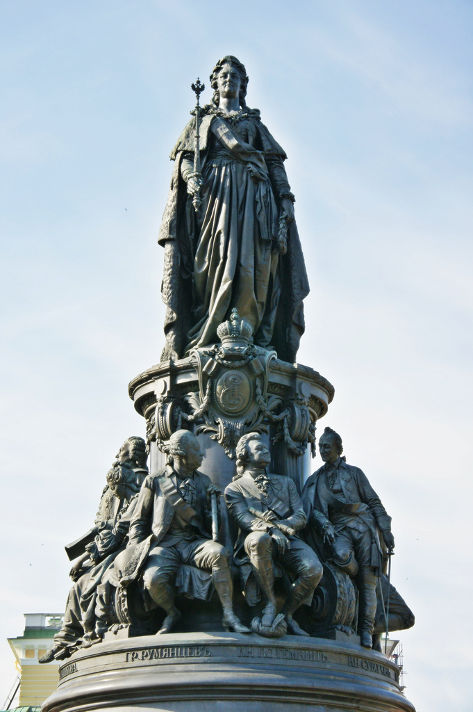 The monument to Catherine the Second in the city on the Neva is really majestic and beautiful