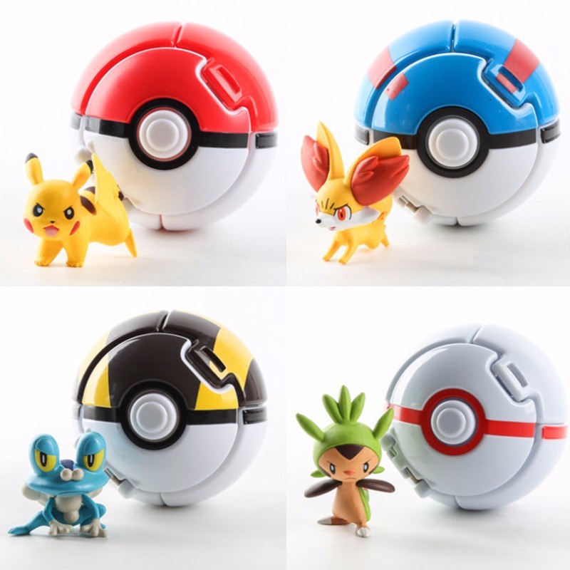 Toys with Aliexpress: Pokemon figures in balls.