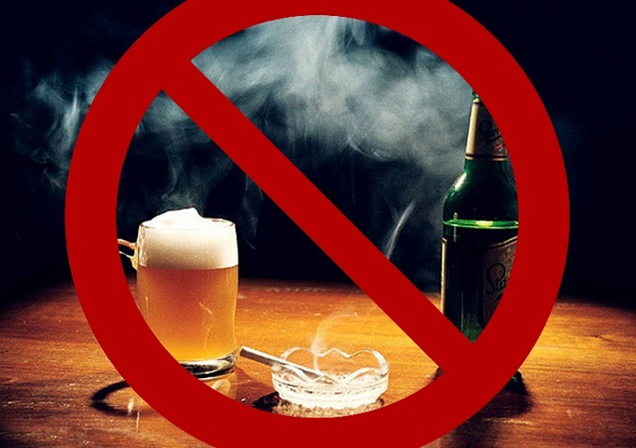 Полный запрет на пиво и курение!