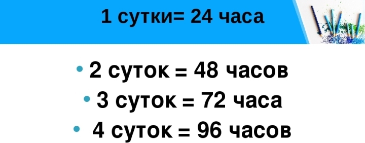 4 суток это 96 часов