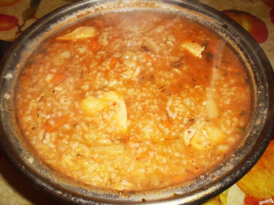 Суп харчо с картошкой и куриным филе