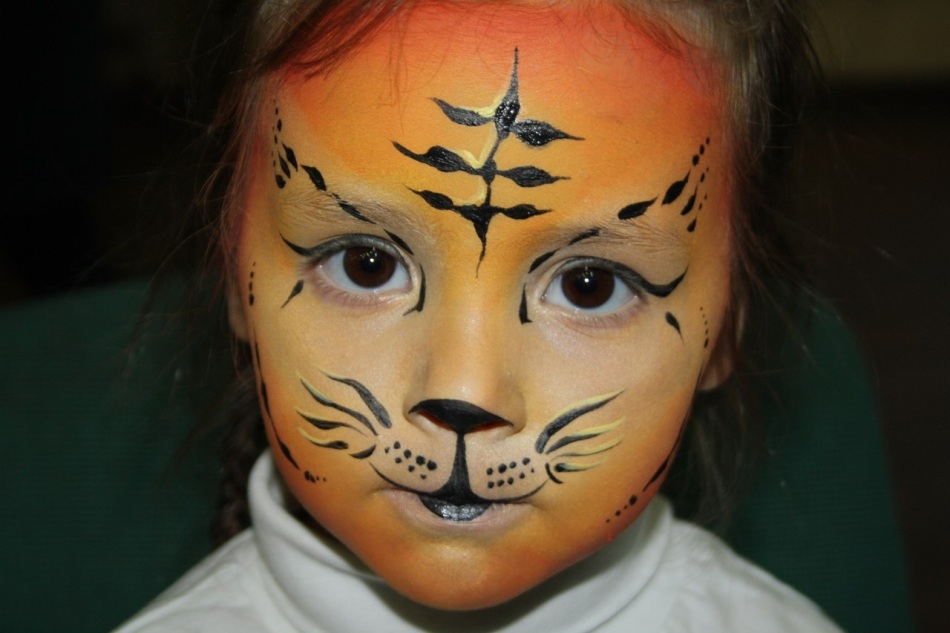 Макияж животных на лице ребенка - аквагрим тигренок: варианты