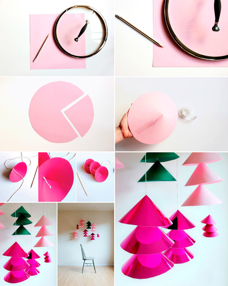 DIY New Year's decor from paper and cardboard
