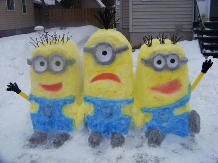 Αρκετές φωτεινές μορφές του Snow Minions