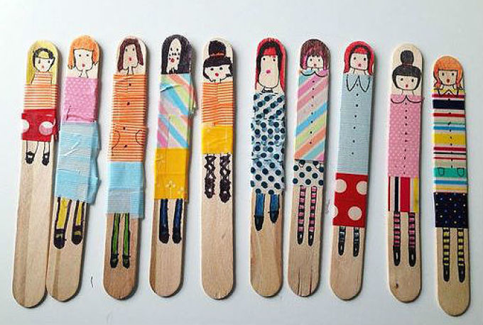 Original bookmarks for ice cream sticks