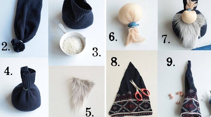 How to sew a gnome from an old sweater