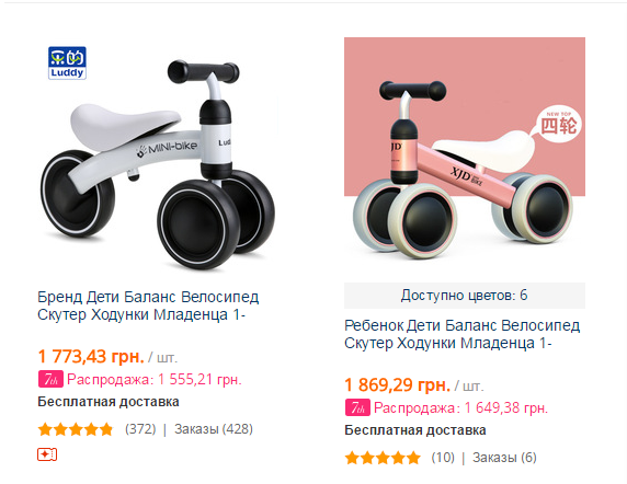 Otroške kolesarske dirke za Aliexpress