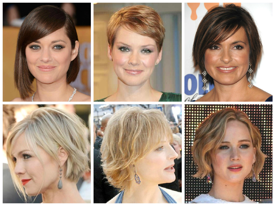 A selection of photos of chubby celebrities with successful anti -aging haircuts