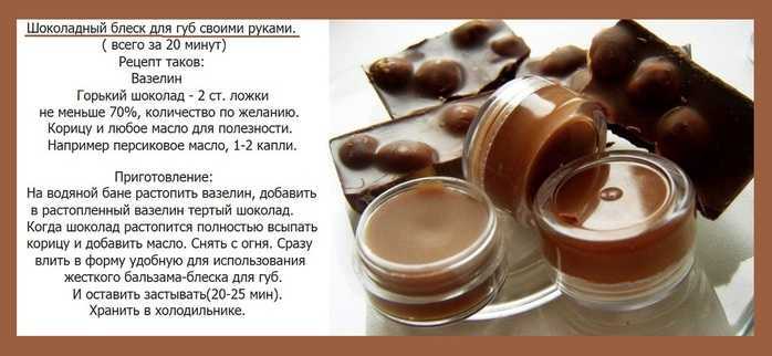 Рецепт шоколадного бальзама для губ