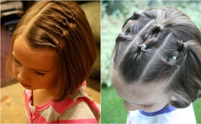 Convenient hairstyles in kindergarten