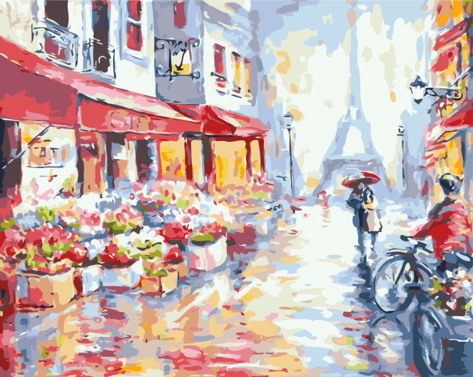 Among the landscapes of Panorama Paris are used among fans of painting by numbers popularity