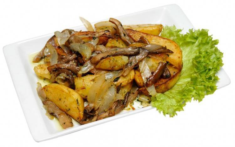 Pommes de terre aux champignons d'huîtres