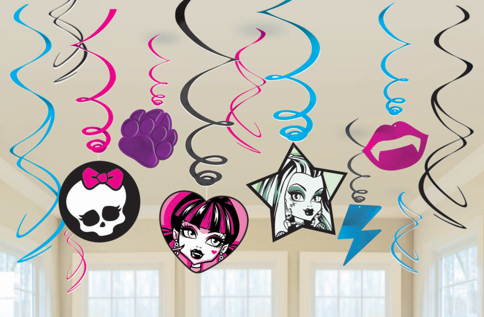 Decoration of a room in the style of Monster high