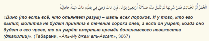 Хадисы о запрете алкоголя в исламе