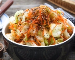 Cabbage en coréen pour l'hiver: blanc, couleur, beijing-3 meilleure recette avec des ingrédients étape par étape