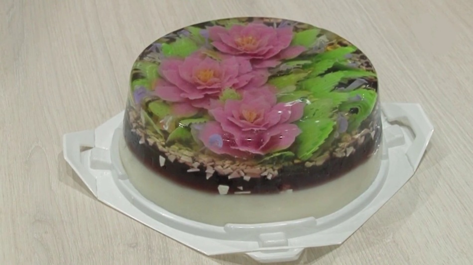 Kue dengan warna 3D jelly