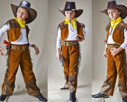 Otroška obleka DIY Cowboy za fanta: Navodila, vzorci