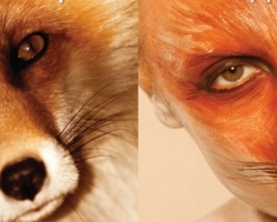 How to draw a muzzle to a fox with aquagric on the child’s face in stages for beginners? Drawings on the face with paints for girls: makeup foxes