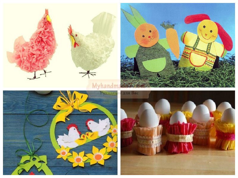 DIY crafts for Easter from corrugated paper and cardboard: schemes