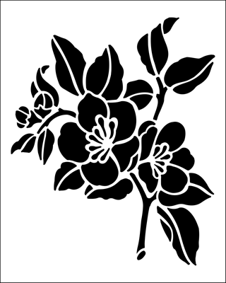 Flower stencil for children - template