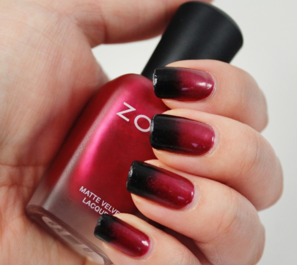 Manicure ombre red