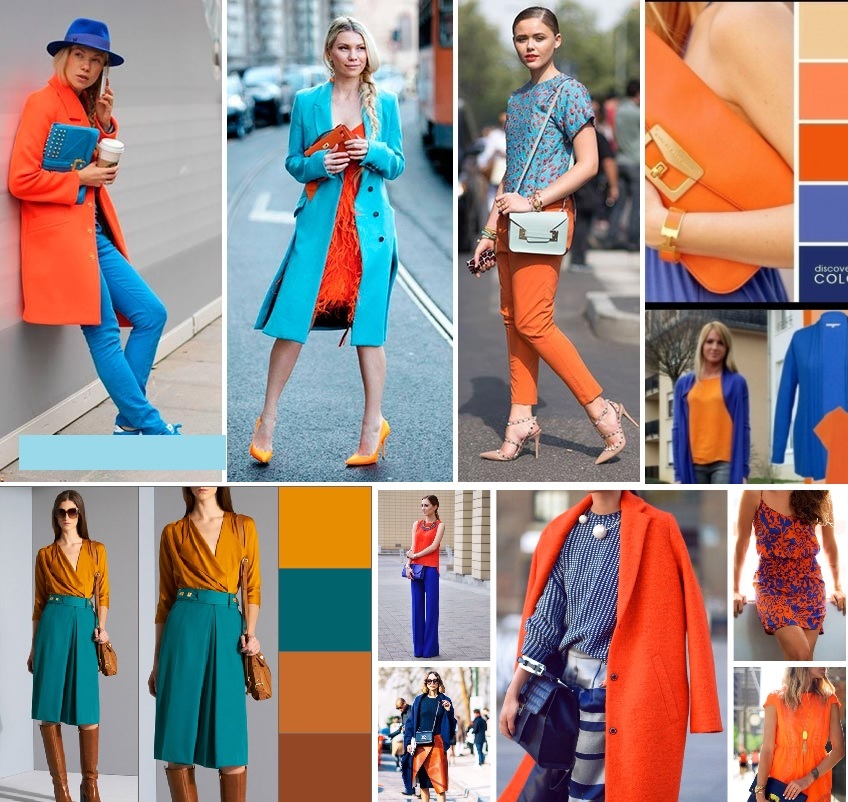Сочетание оранжевого в одежде