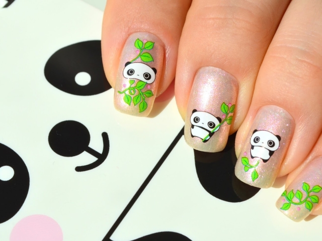 Panda manikűr rövid körmökhöz, dzseki: dizájn, fotó. Hogyan lehet rámpát húzni a körmökre?