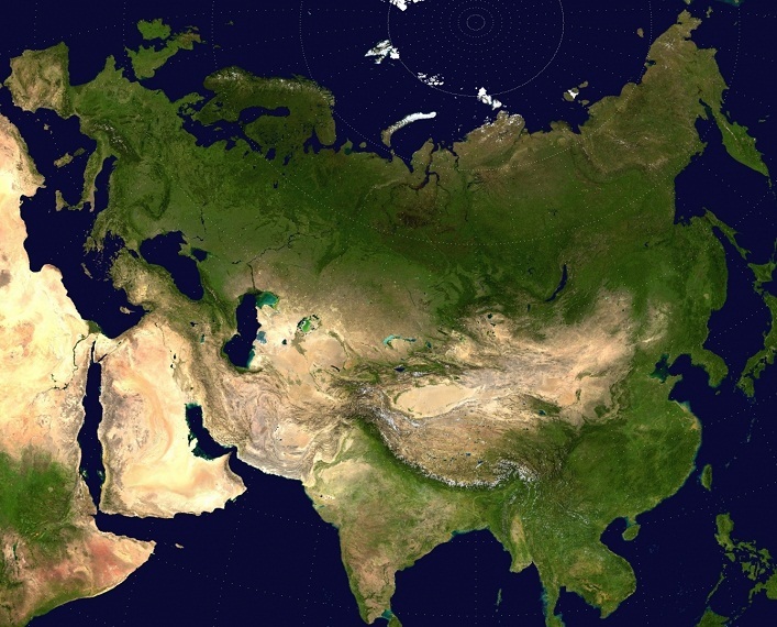 Самый большой континент - это евразия