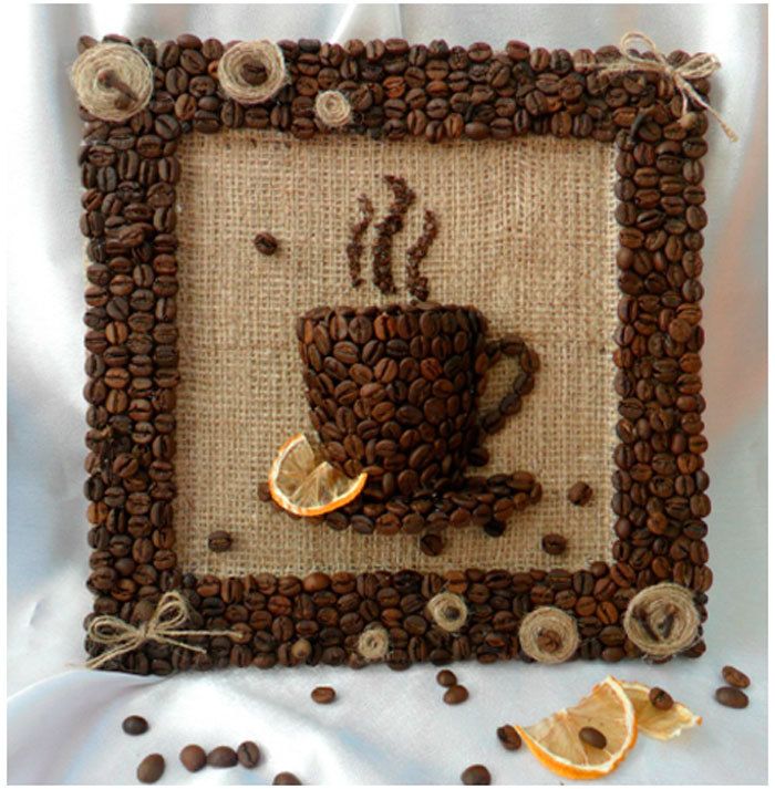 Картина из кофейных зерен