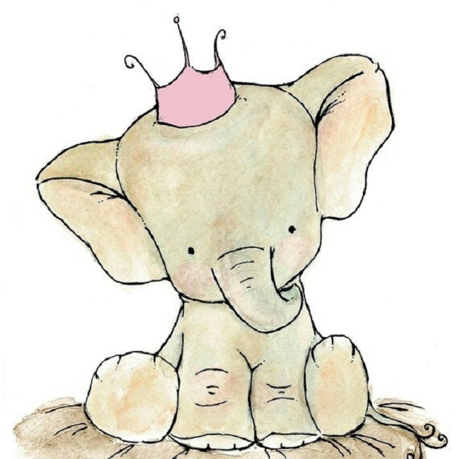 Slon risba s svinčnikom za otroke za skiciranje