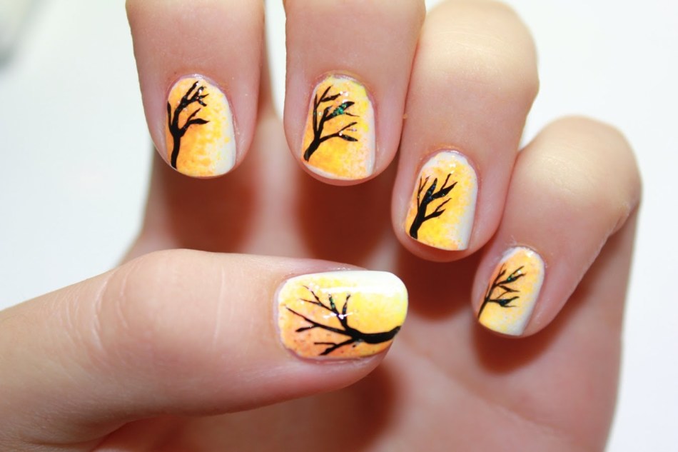 Manicura paisaje de otoño