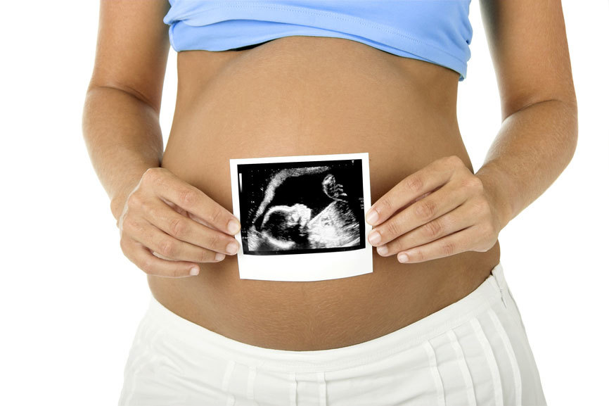 Pregnant and ultrasound picture